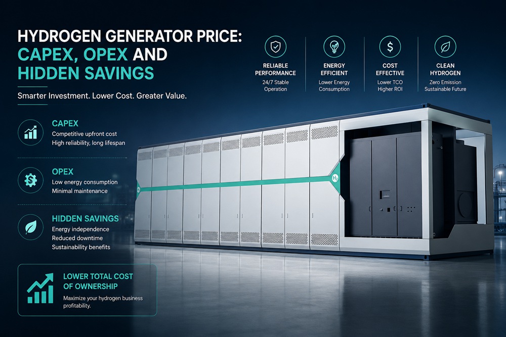 Hydrogen Generator Price: CAPEX, OPEX and Hidden Savings Hydrogen Generator Price CAPEX OPEX And Hidden Savings