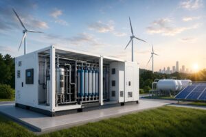 Wind Solar Hybrid System applied for renewable hydrogen generation projects